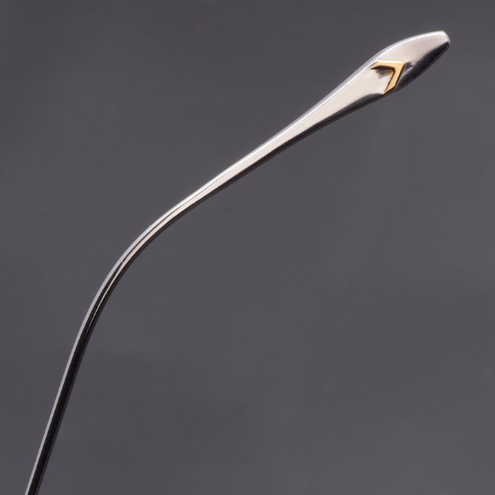 Reven Jate Unisex Rimless Square Titanium Eyeglasses 8047 Rimless Reven Jate