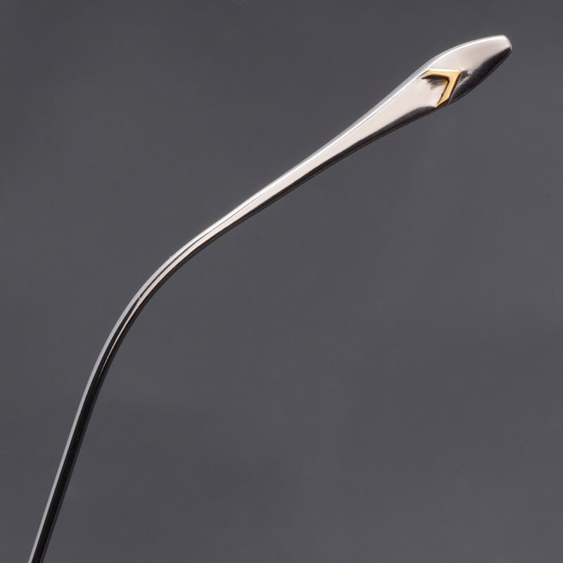 Reven Jate Unisex Rimless Square Titanium Eyeglasses 8047 Rimless Reven Jate