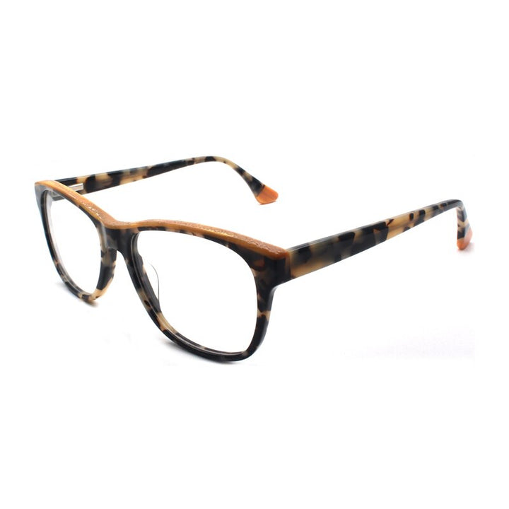 Reven Jate Unisex Full Rim Square Acetate Eyeglasses 8040 Full Rim Reven Jate C5
