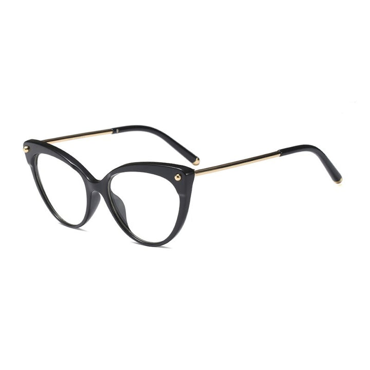 Hotony Women's Full Rim Cat Eye Acetate Frame Eyeglasses 93308 Full Rim Hotony C1