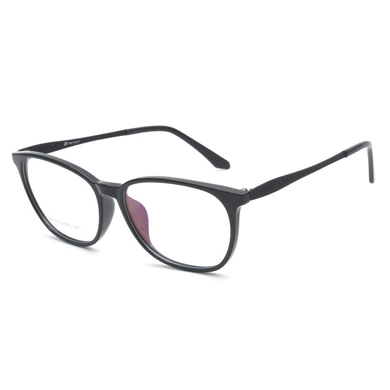 Reven Jate Unisex Full Rim Square Acetate Eyeglasses S1016 Full Rim Reven Jate Black