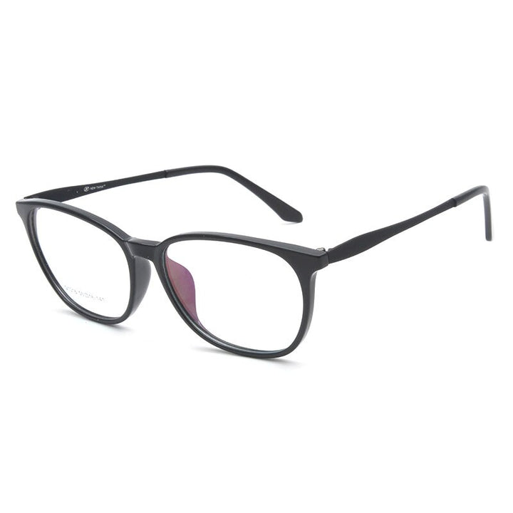 Reven Jate Unisex Full Rim Square Acetate Eyeglasses S1016 Full Rim Reven Jate Black