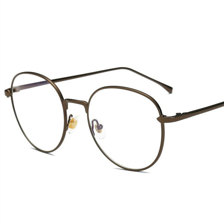 Brightzone Unisex Full Rim Round Aluminum Eyeglasses 26g Full Rim Brightzone