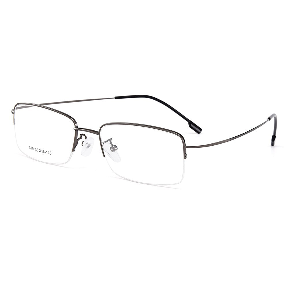 Gmei Men's Eyeglasses Semi Rim Memory Titanium Alloy Y879 Semi Rim Gmei Optical