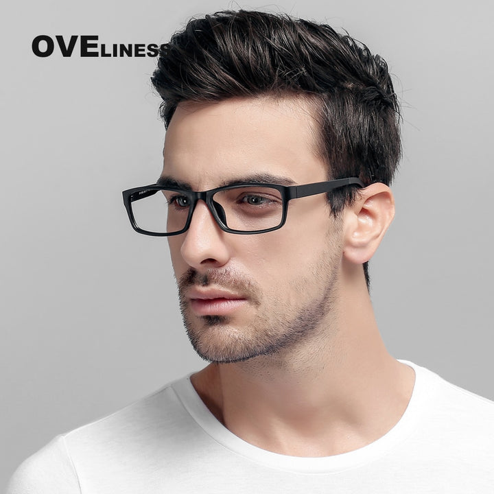Oveliness Unisex Full Rim Square Tr 90 Titanium Eyeglasses 2126 Full Rim Oveliness