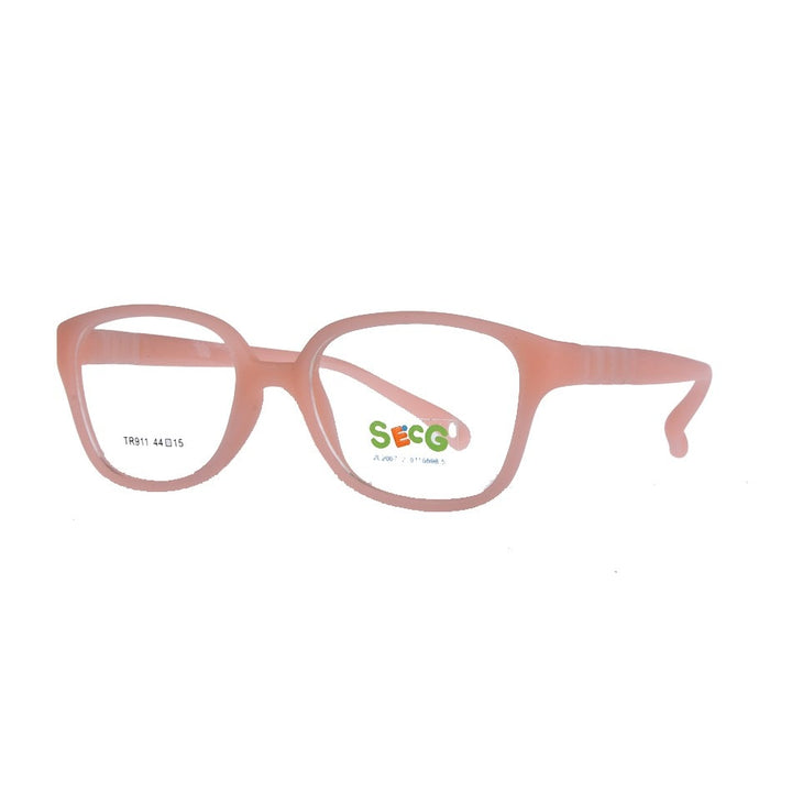Secg's Unisex Children's Full Rim Square Tr 90 Titanium Eyeglasses Tr911 Full Rim Secg