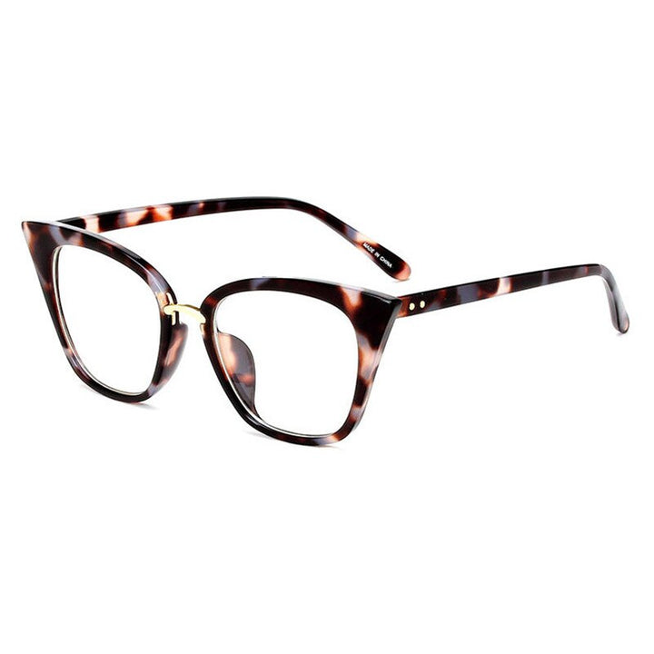 Hotony Women's Full Rim Acetate Cat Eye Frame Eyeglasses 97093 Full Rim Hotony C15