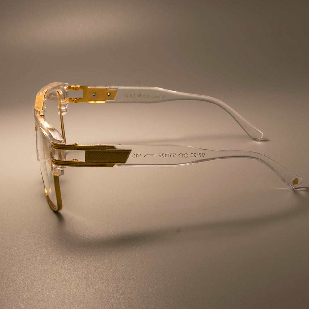 CCspace Unisex Full Rim Square Double Bridge Alloy Frame Eyeglasses Su108 Full Rim CCspace