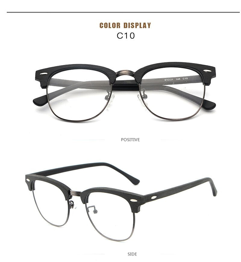 Reven Jate Unisex Full Rim Oval Acetate Eyeglasses Hb027 Full Rim Reven Jate