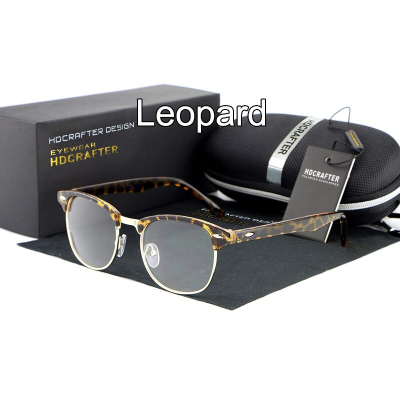 Hdcrafter Unisex Full Rim Round Acetate Frame Eyeglasses L8056 Full Rim Hdcrafter Eyeglasses Leopardo