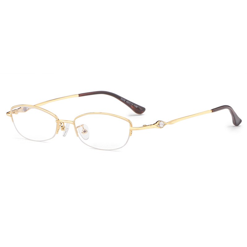 Hotochki Women's Semi Rim Alloy Frame Reading Glasses 3039 Reading Glasses Hotochki