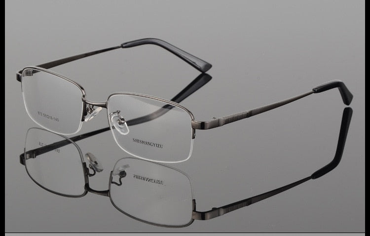 Bclear Men's Semi Rim Alloy Square Eyeglasses 872 Semi Rim Bclear