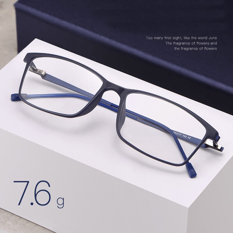 Handoer Men's Full Rim Square Tr 90 Alloy Eyeglasses E0207 Full Rim Handoer   