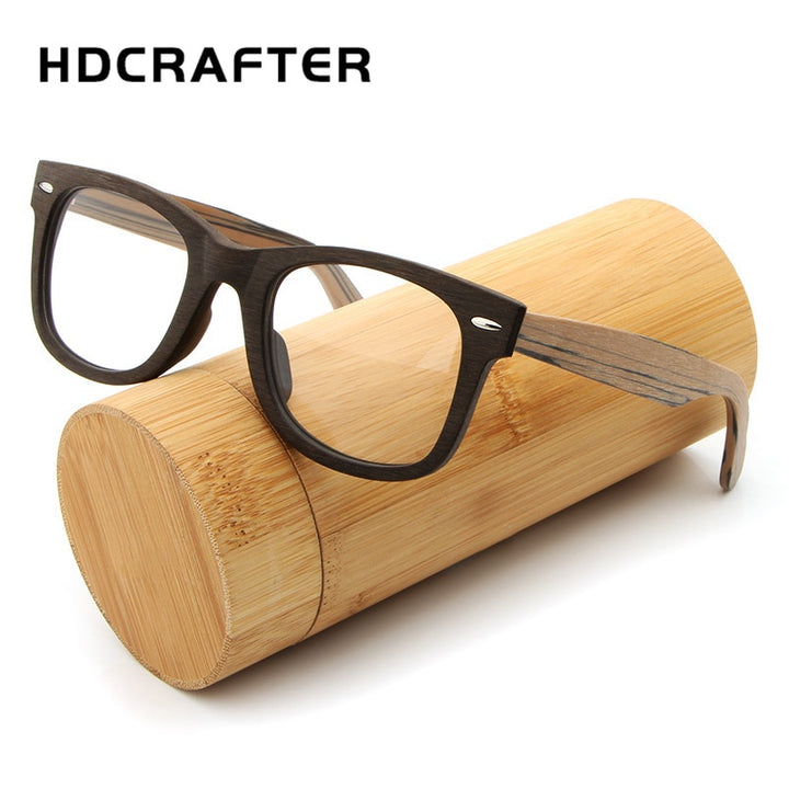 Hdcrafter Unisex Full Rim Square Round Wood Frame Eyeglasses Lhb031 Full Rim Hdcrafter Eyeglasses