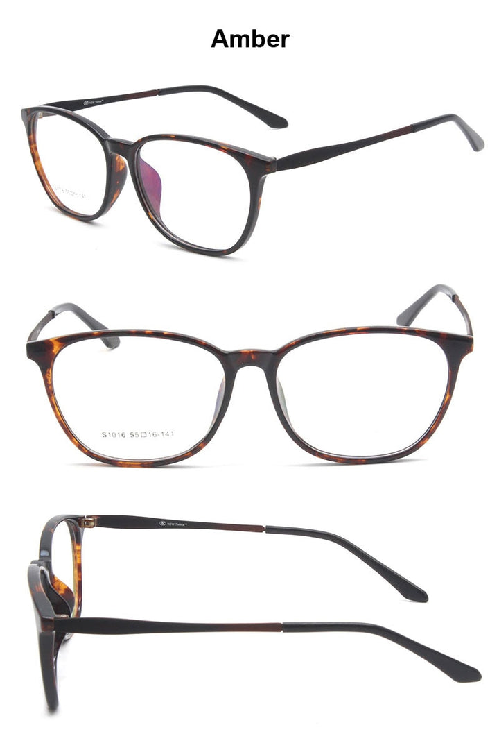 Reven Jate Unisex Full Rim Square Acetate Eyeglasses S1016 Full Rim Reven Jate