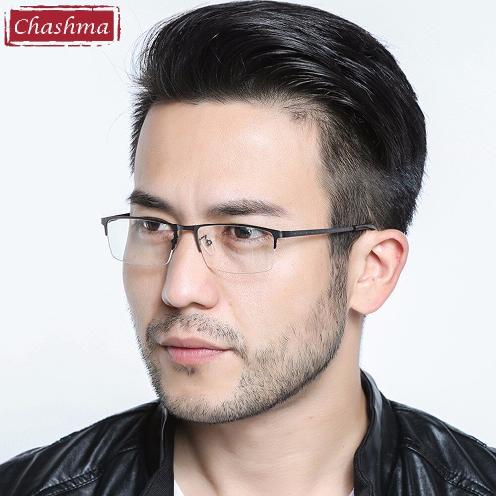 Chashma Men's Semi Rim Square Alloy Eyeglasses 2017 Semi Rim Chashma