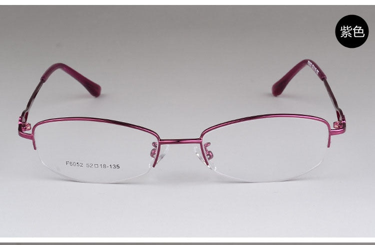 Women's Alloy Semi Rim Frame Eyeglasses  F6052 Semi Rim Bclear