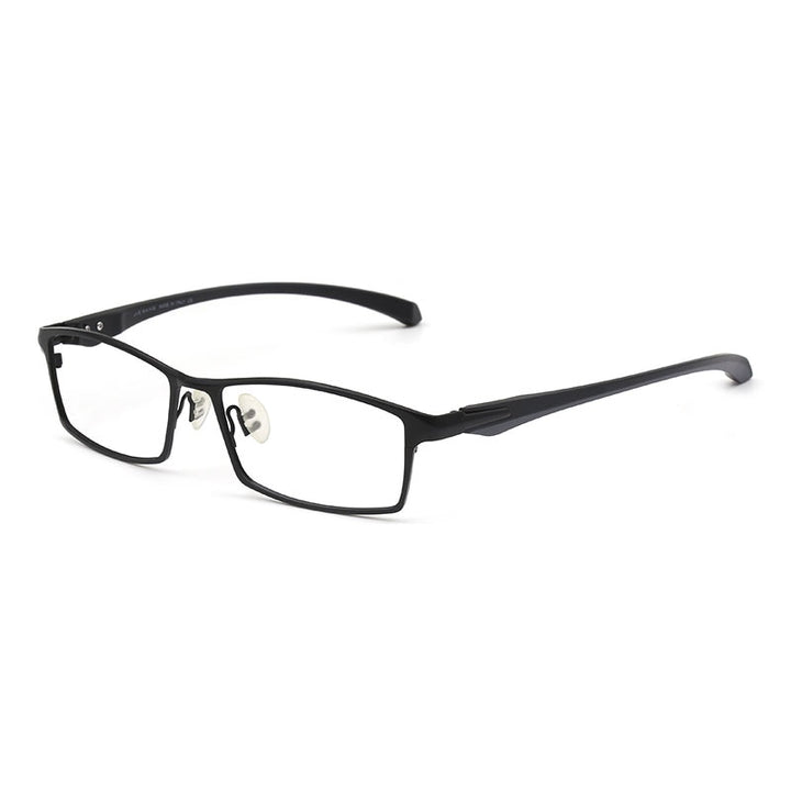 Hotochki Men's Full Rim IP Electronic Plated Alloy Metal Frame Eyeglasses Full Rim Hotochki black
