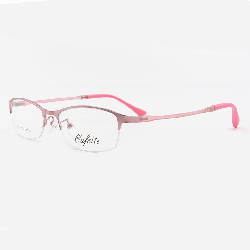 Women's Half Rim Alloy Frame Eyeglasses N7057 Semi Rim Bclear