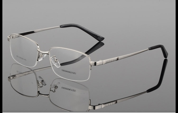 Bclear Men's Semi Rim Alloy Square Eyeglasses 872 Semi Rim Bclear