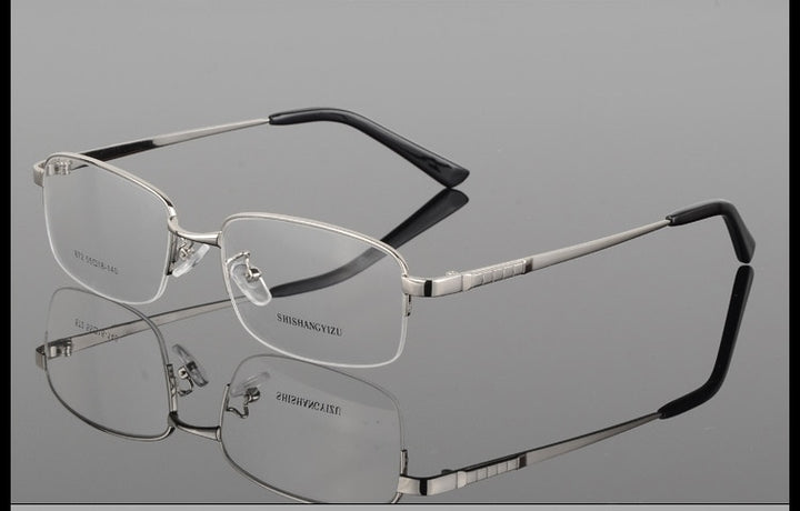 Bclear Men's Semi Rim Alloy Square Eyeglasses 872 Semi Rim Bclear