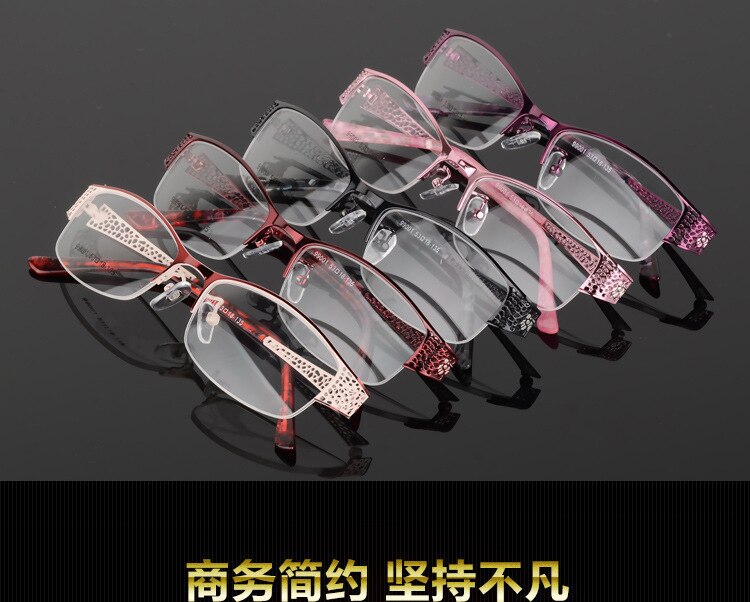 Women's Semi Rim Alloy Frame Eyeglasses 99001 Semi Rim Bclear