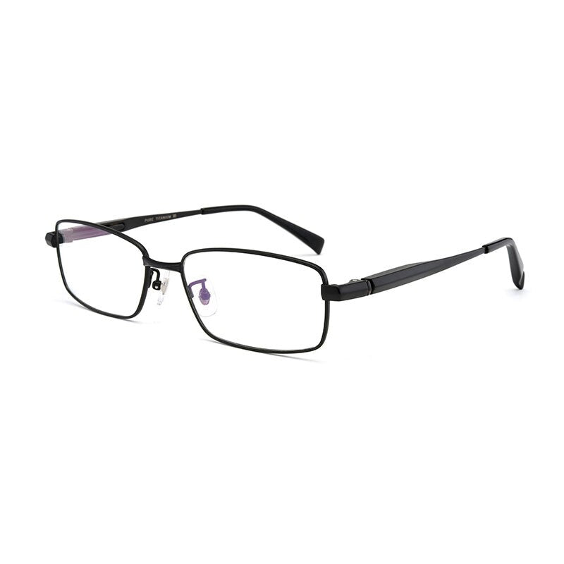 Hotochki Men's Full/Semi Rim Titanium Frame Progressive Reading Glasses 81133 Reading Glasses Hotochki +100 Full rim black