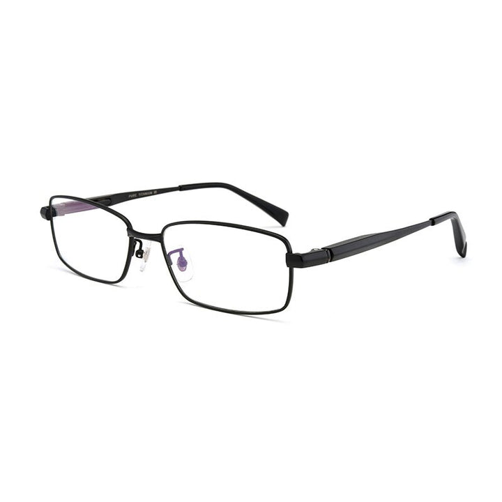 Hotochki Men's Full/Semi Rim Titanium Frame Progressive Reading Glasses 81133 Reading Glasses Hotochki +100 Full rim black