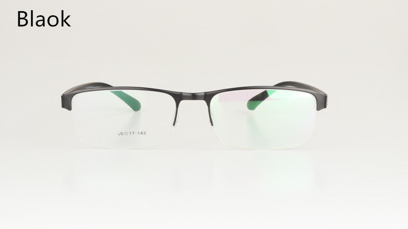 Hdcrafter Men's Semi Rim Rectangle Titanium Alloy Frame Photochromic Reading Glasses 9bs Reading Glasses Hdcrafter Eyeglasses