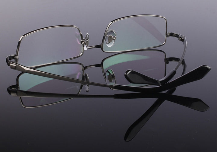 Hotochki Men's Full Rim Rectangular Titanium Frame Eyeglasses 2256 Full Rim Hotochki