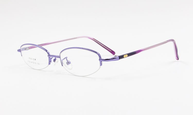 Women's Alloy Frame Semi Rim Eyeglasses 8102 Semi Rim Bclear