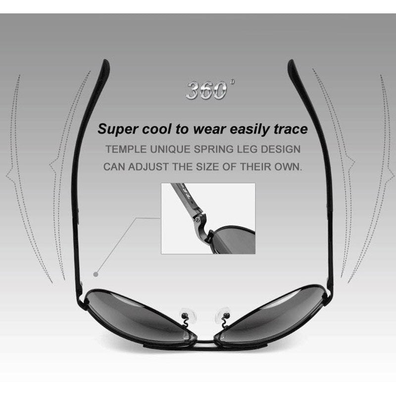 Reven Jate Men's Full Rim Oval Alloy Polarized Sunglasses 0718 Sunglasses Reven Jate