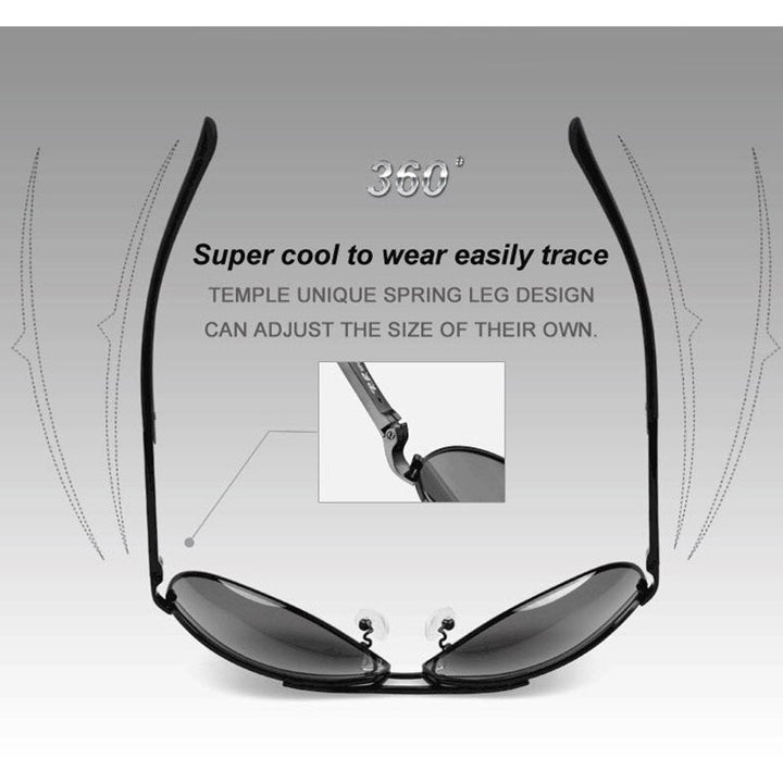 Reven Jate Men's Full Rim Oval Alloy Polarized Sunglasses 0718 Sunglasses Reven Jate