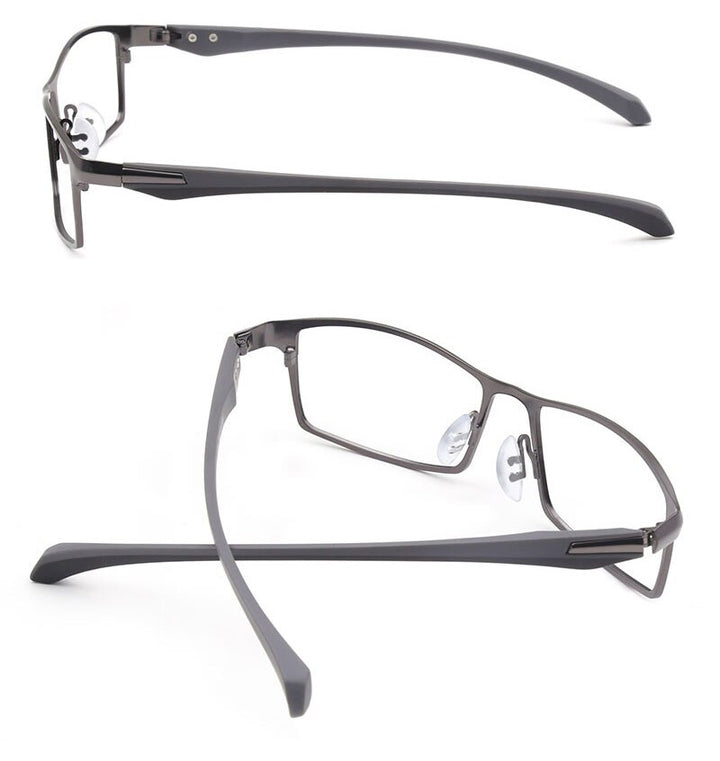 Hotochki Men's Full Rim IP Electronic Plated Alloy Metal Frame Eyeglasses Full Rim Hotochki