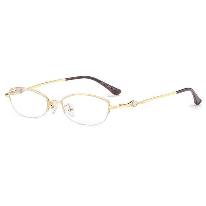 Hotochki Women's Semi Rim Alloy Frame Reading Glasses 3039 Reading Glasses Hotochki