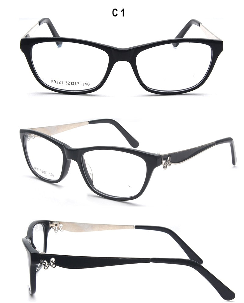 Reven Jate Unisex Full Rim Rectangle Acetate Eyeglasses K9121 Full Rim Reven Jate