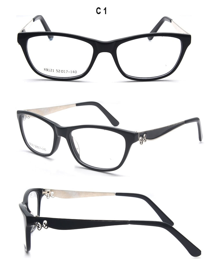Reven Jate Unisex Full Rim Rectangle Acetate Eyeglasses K9121 Full Rim Reven Jate