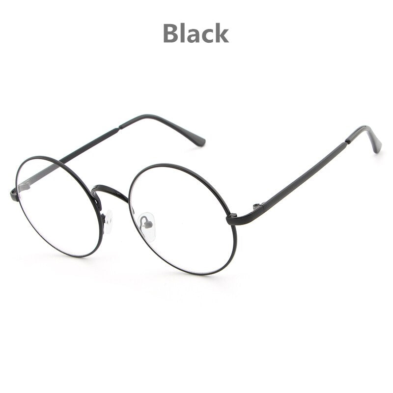 Hdcrafter Women's Full Rim Round Alloy Frame Eyeglasses Lx3048 Full Rim Hdcrafter Eyeglasses Black