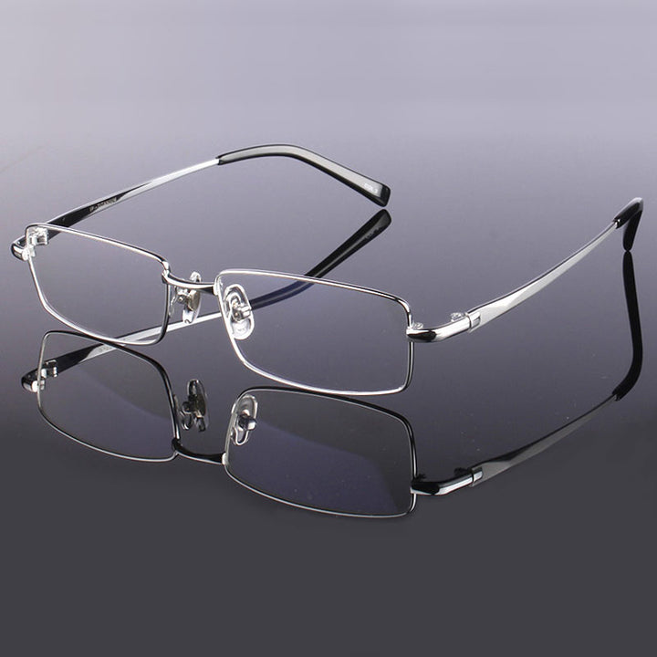 Hotochki Men's Full Rim Rectangular Titanium Frame Eyeglasses 2256 Full Rim Hotochki