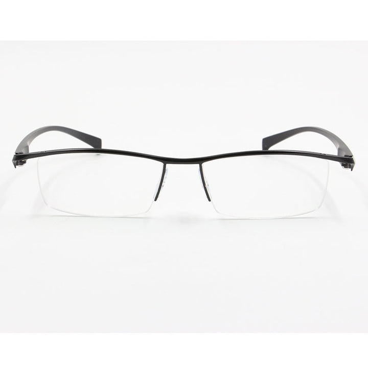 Bclear Men's Eyeglasses Semi Rim Square Titanium Alloy Semi Rim Bclear