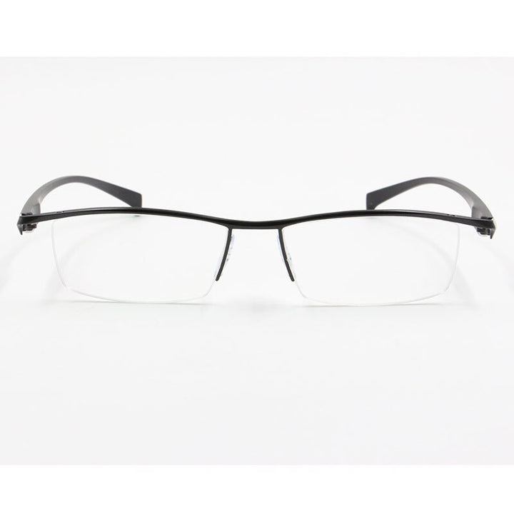 Men's Titanium Alloy Eyeglasses Half Rim Frame P8011 Semi Rim Bclear