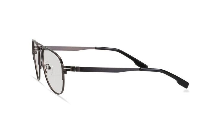 Hotony Men's Full Rim Round Alloy Double Bridge Frame Eyeglasses Full Rim Hotony