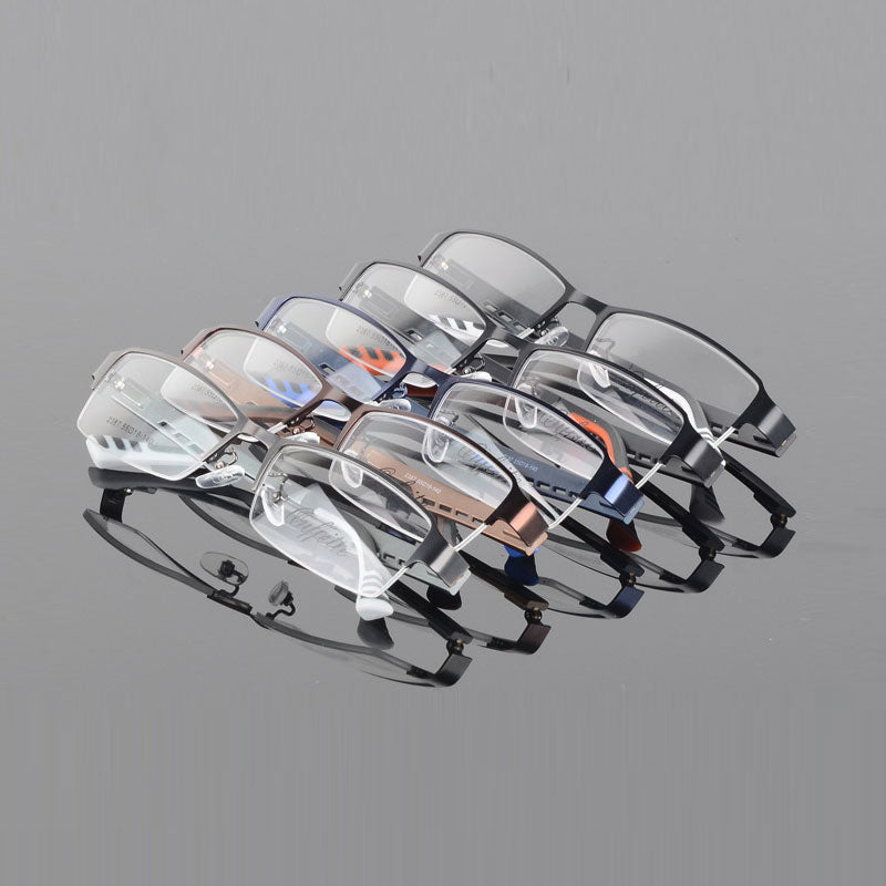 Reven Jate Women's 2387 Eyeglasses Semi-Rim Alloy Semi Rim Reven Jate