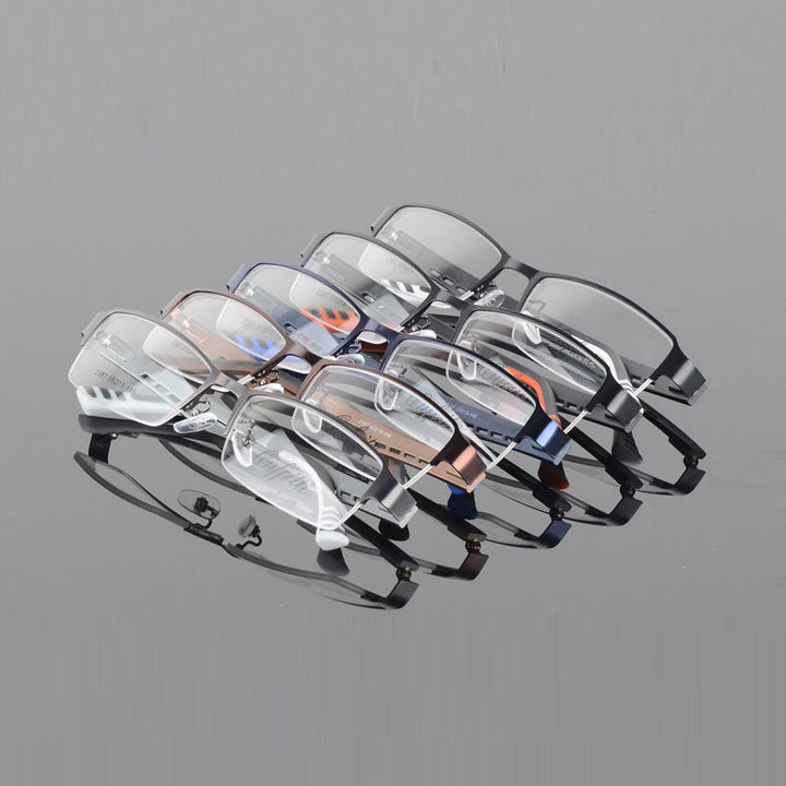 Reven Jate Women's 2387 Eyeglasses Semi-Rim Alloy Semi Rim Reven Jate