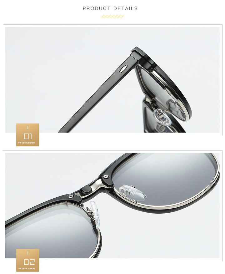 Reven Jate Men's Full Rim Square Polycarbonate Eyeglasses Clip On Polarized Sunglasses 2218 With Clip Ons Reven Jate