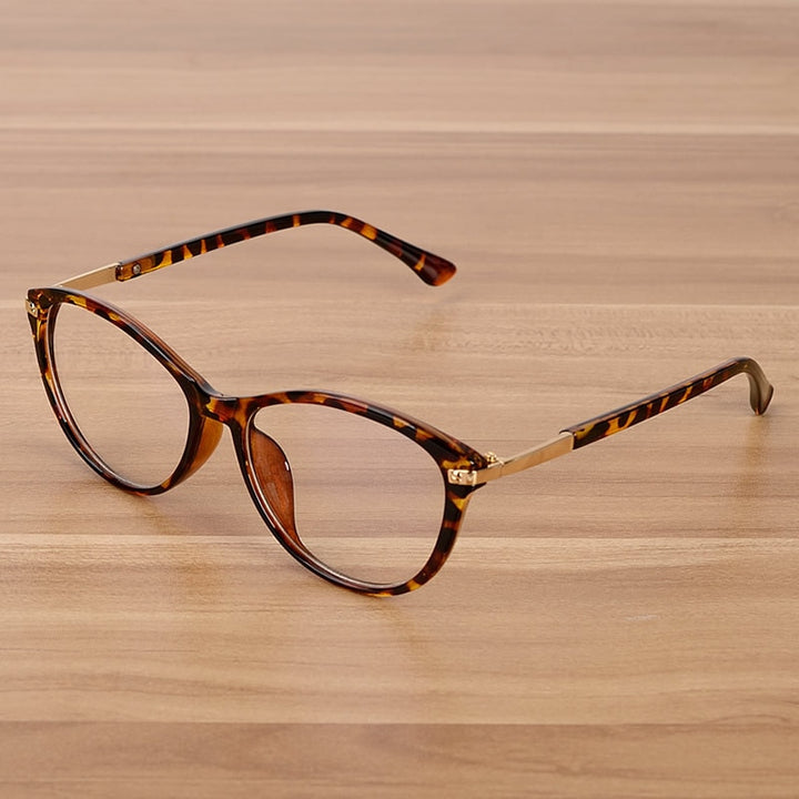 Reven Jate Unisex Full Rim Oval Acetate Eyeglasses C202 Full Rim Reven Jate Leopard