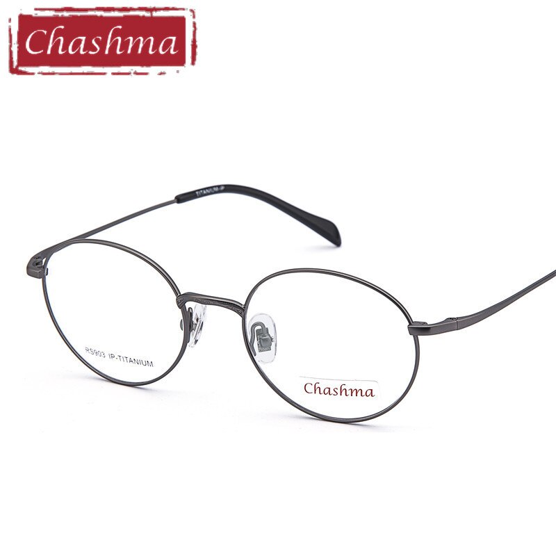 Unisex Eyeglasses 10 g Titanium Round Rs903 Frame Chashma   