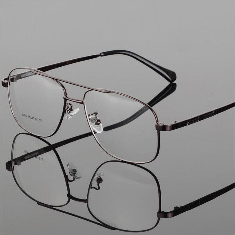 Hotochki Unisex Full Rim Round Box Alloy Frame Eyeglasses 2256 Full Rim Hotochki