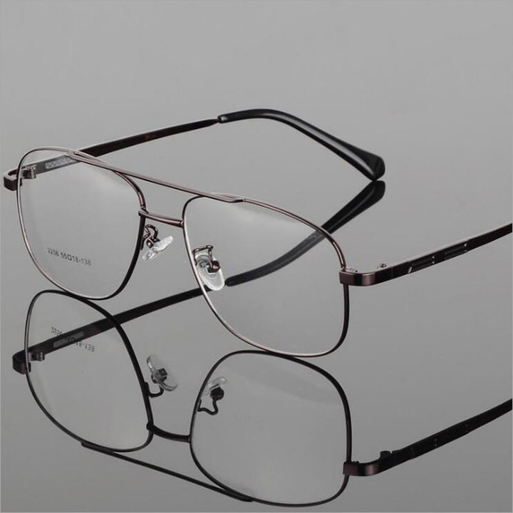 Hotochki Unisex Full Rim Round Box Alloy Frame Eyeglasses 2256 Full Rim Hotochki