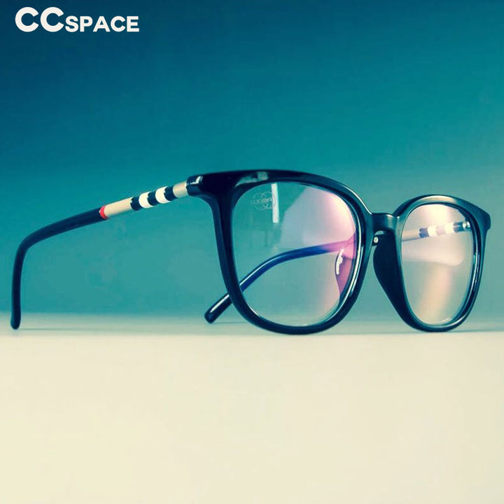 CCspace Unisex Full Rim Cat Eye Tr 90 Resin Frame Eyeglasses 47892 Full Rim CCspace